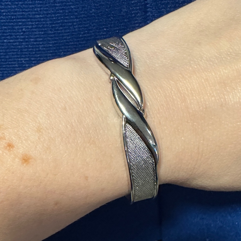 Vintage Monet Silver Twisted Bracelet